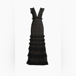 Elegant Black Lace Evening Gown